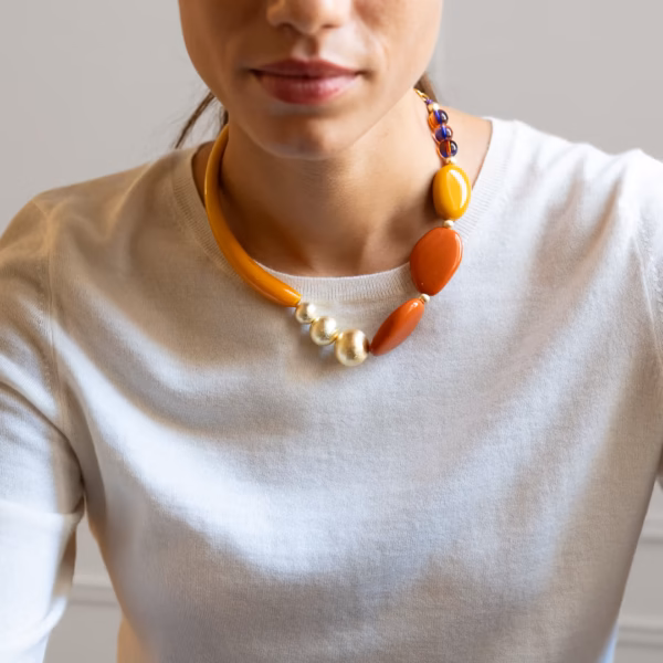 Collier Lisa en verre de Murano ambre – Image 8