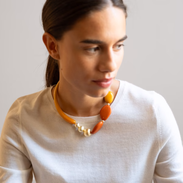 Collier Lisa en verre de Murano ambre – Image 4