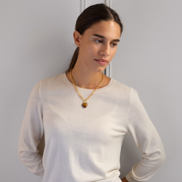 Collier Coeur Sifnos Oeil de Tigre – Image 9